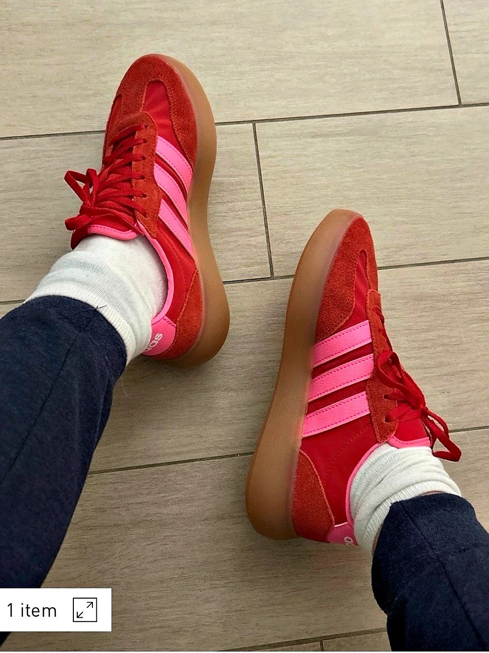 NIB Adidas Barreda ~Kids Sneakers Pink & Red US 6 New
